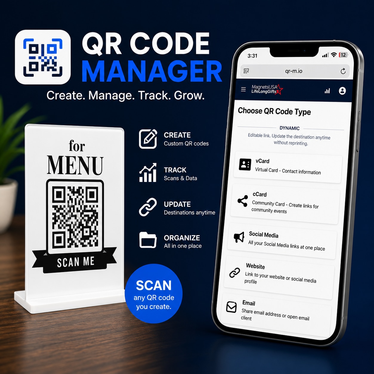 Qr Code Management Software QR + Smart Marketing | Magnets USA