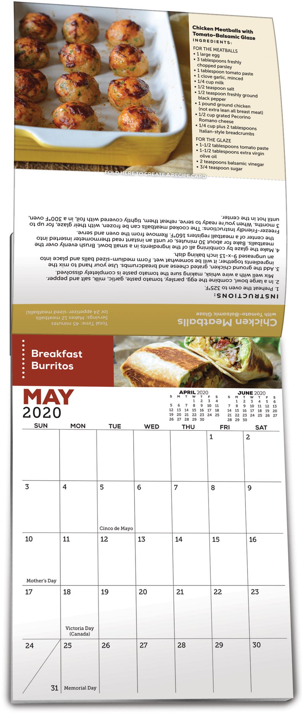 Jumbo Recipe Calendar Pages