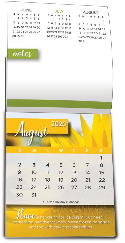 Healthy Living Calendar Pages