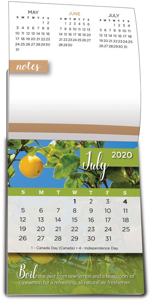Healthy Living Calendar Pages