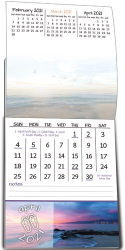 Beaches Calendar Pages