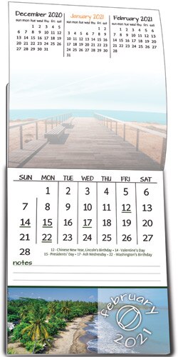 Beaches Calendar Pages