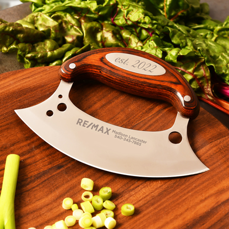 ulu knife with bowl board