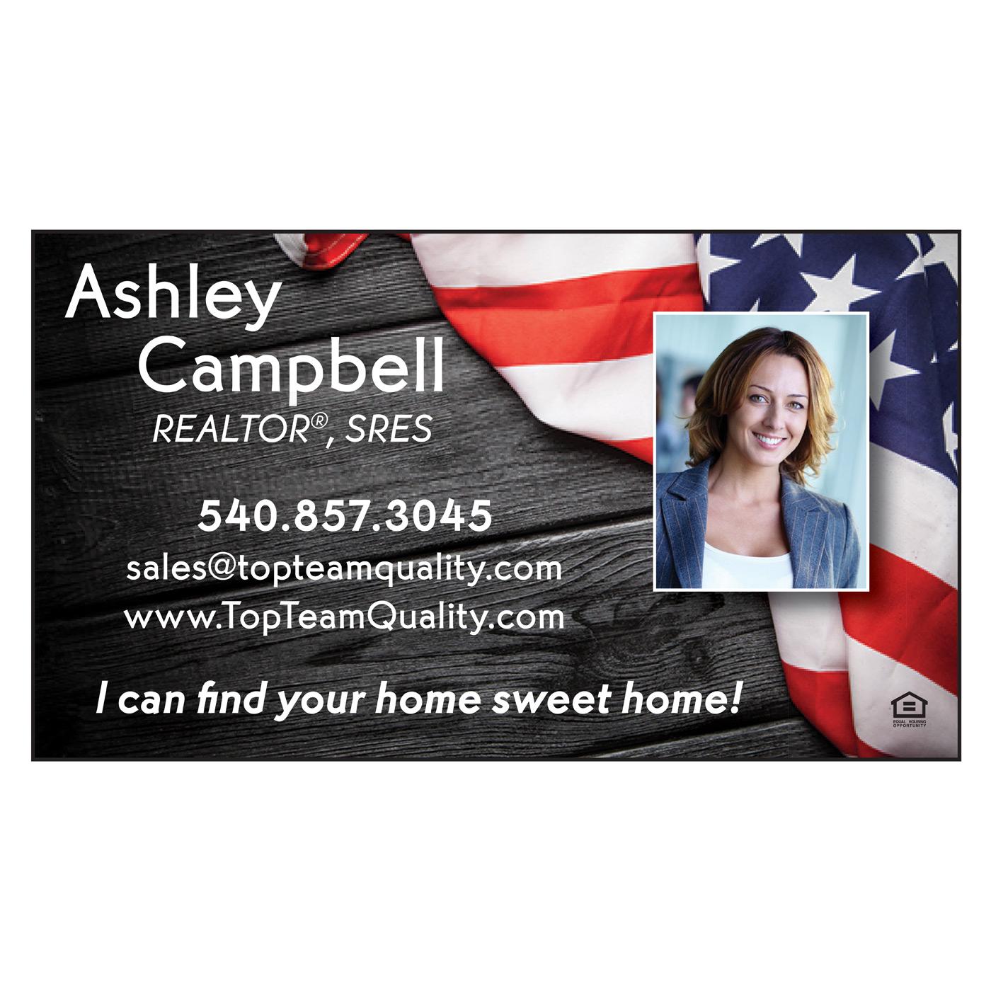 American Flag Paper Business Card