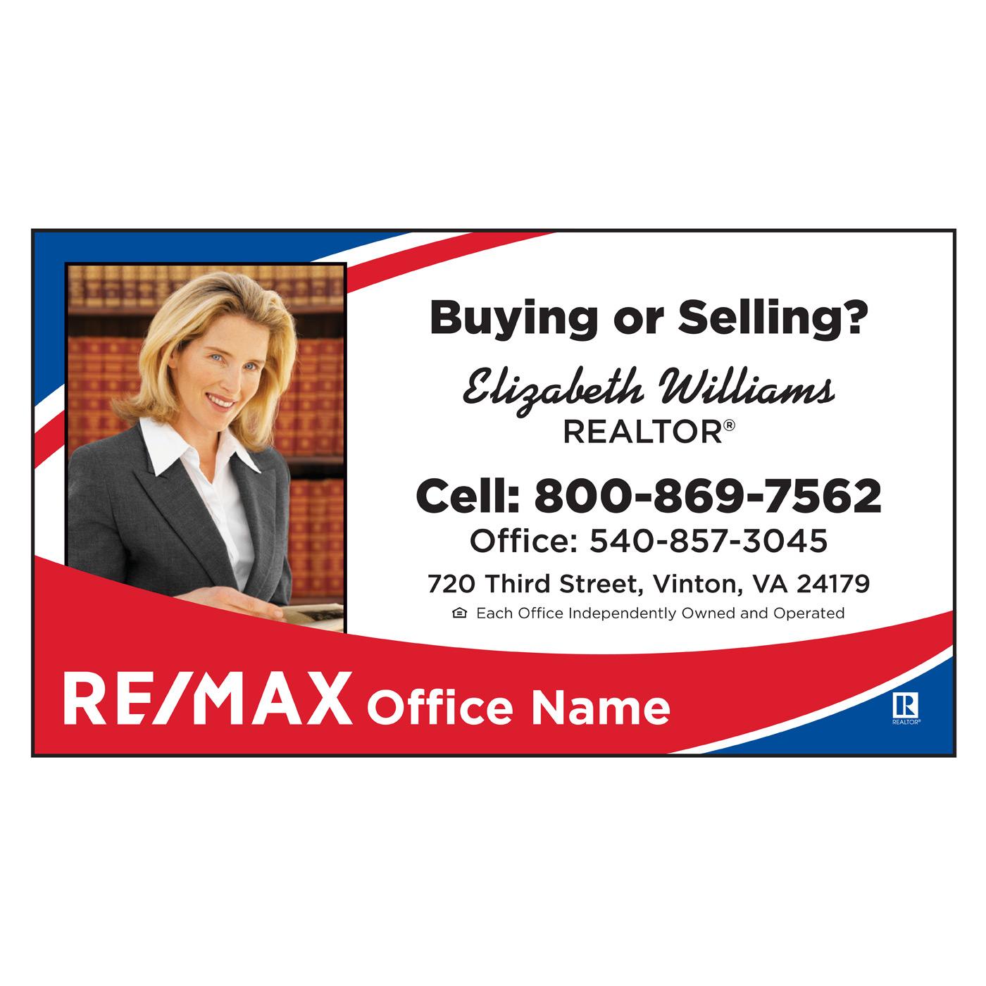 RE/MAX standard business card