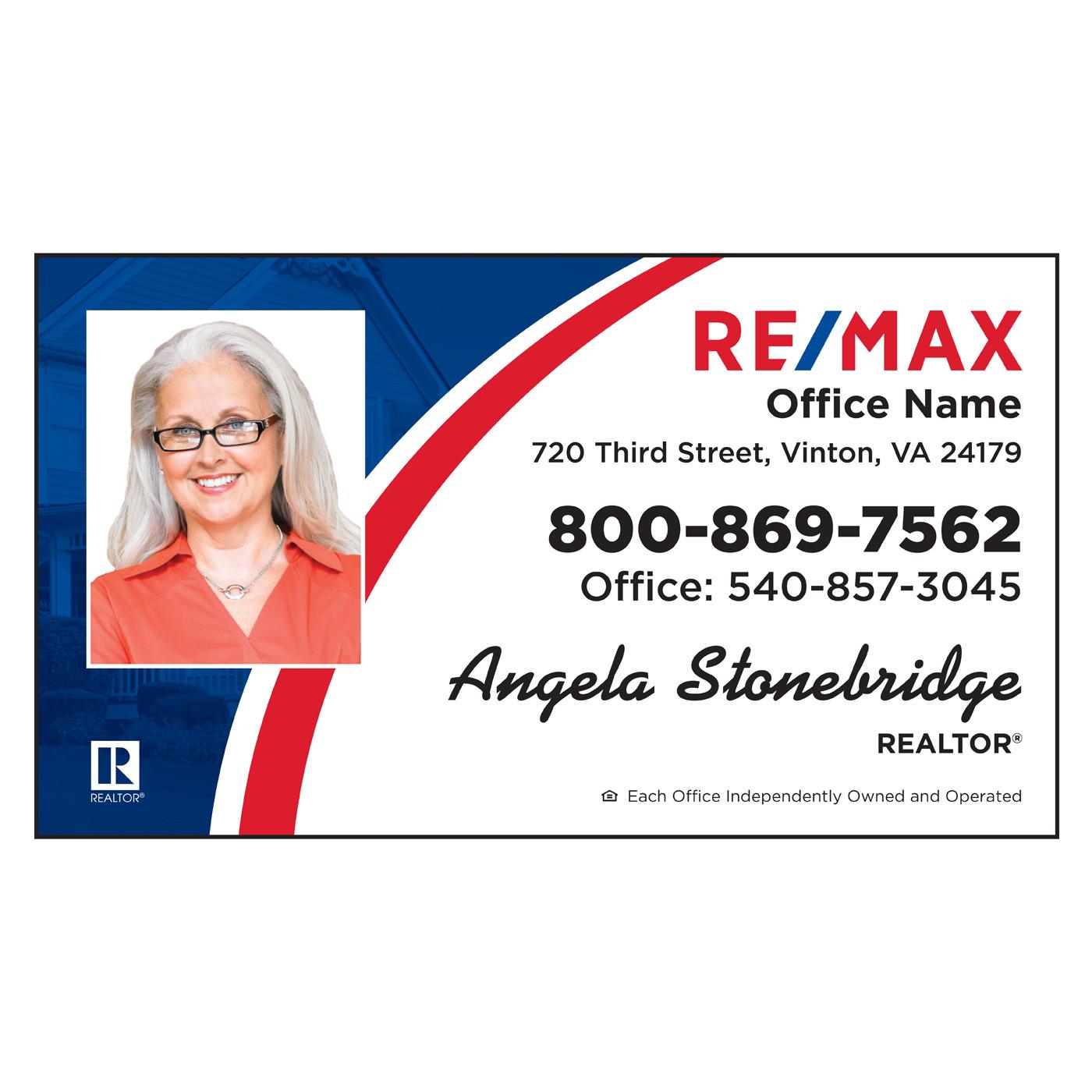 RE/MAX standard business card