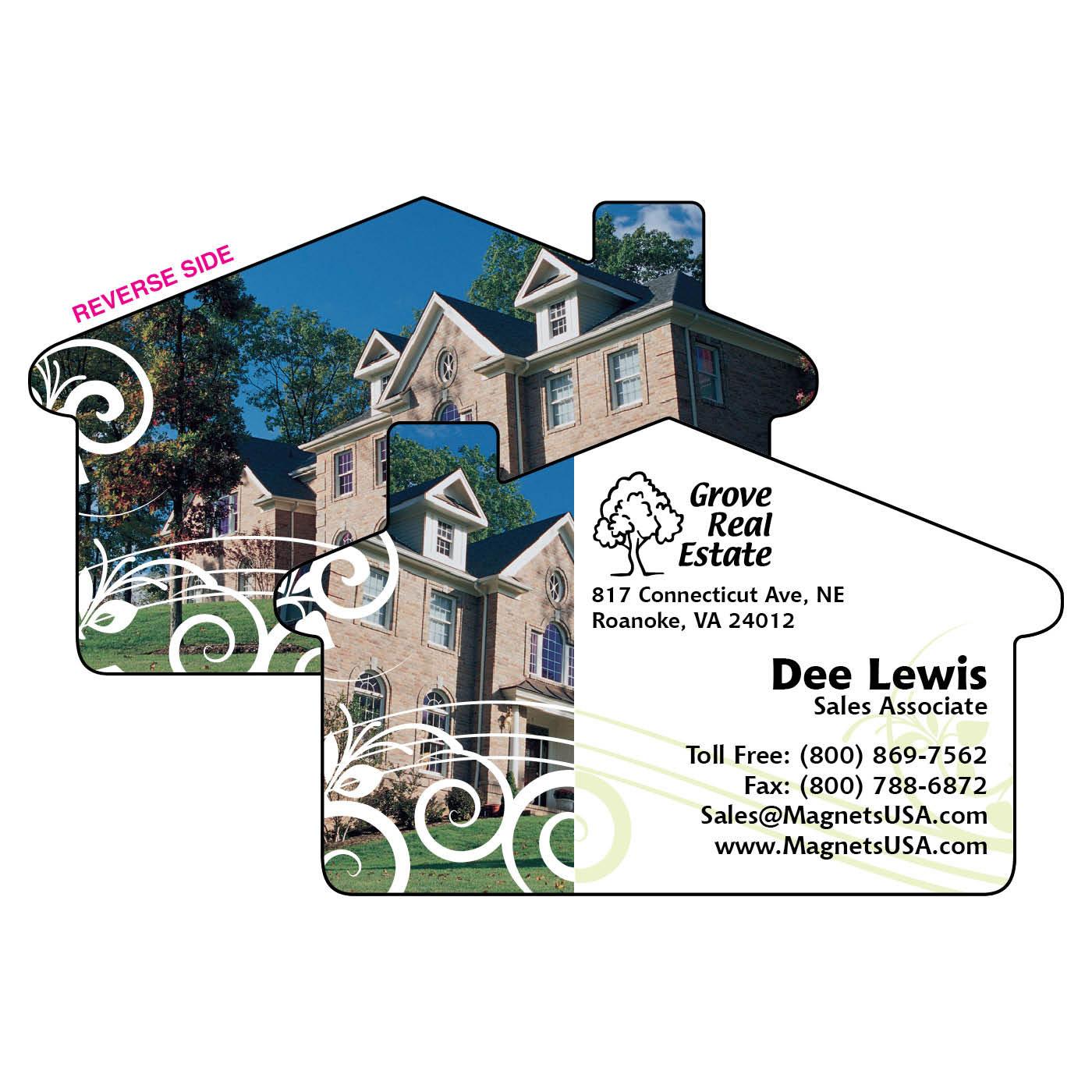 DoubleSided Card Stock Business Cards House Swirls HouseShaped