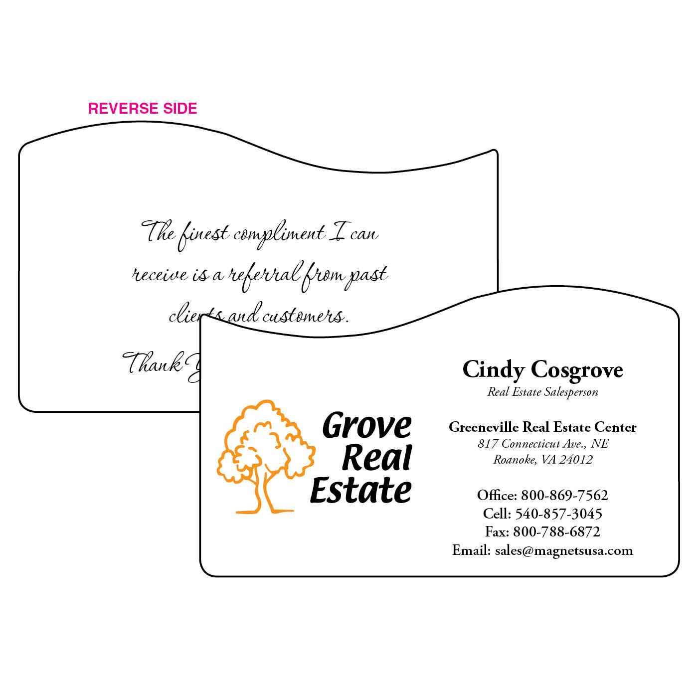 Referral Request Wave Business card