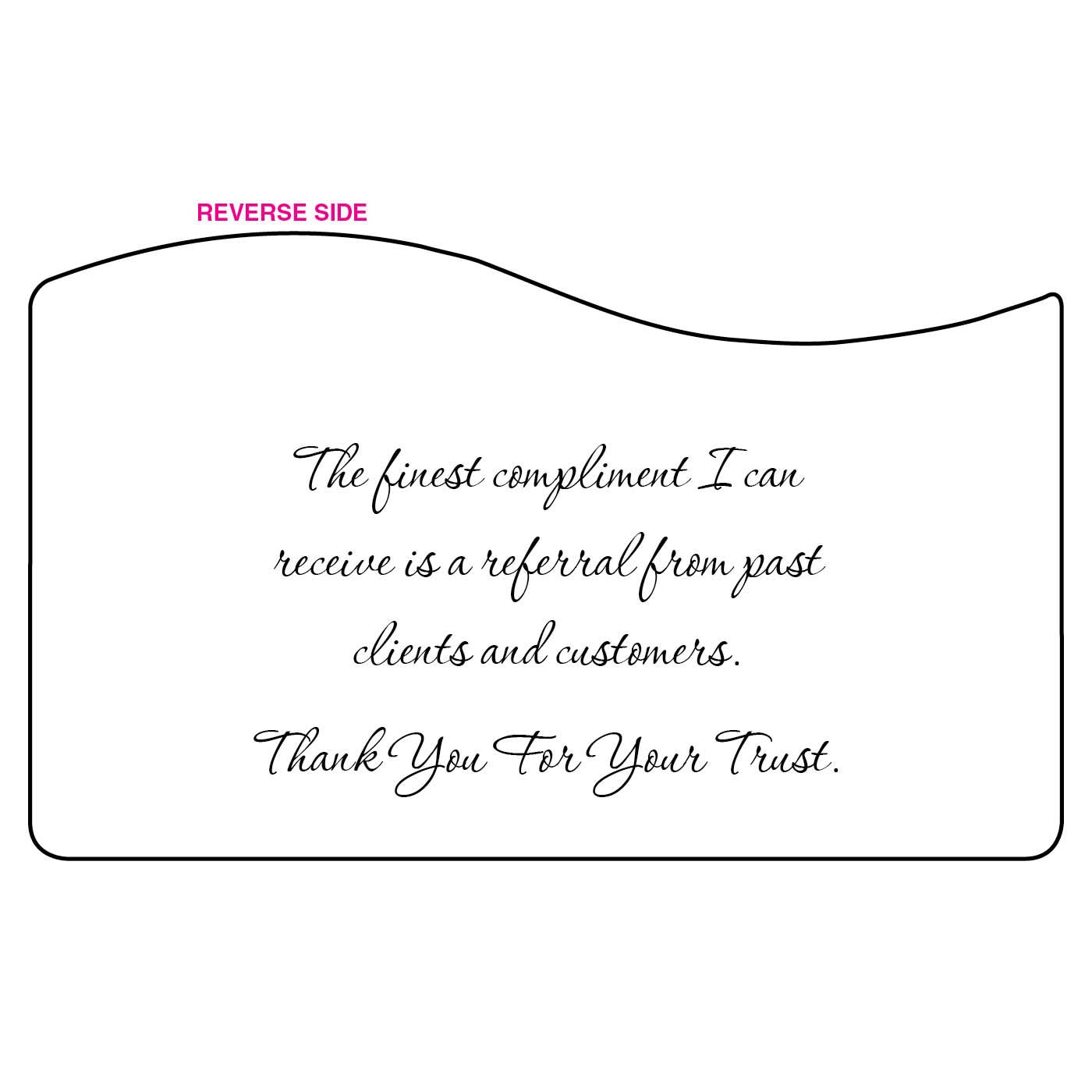 Referral Request Wave Business card