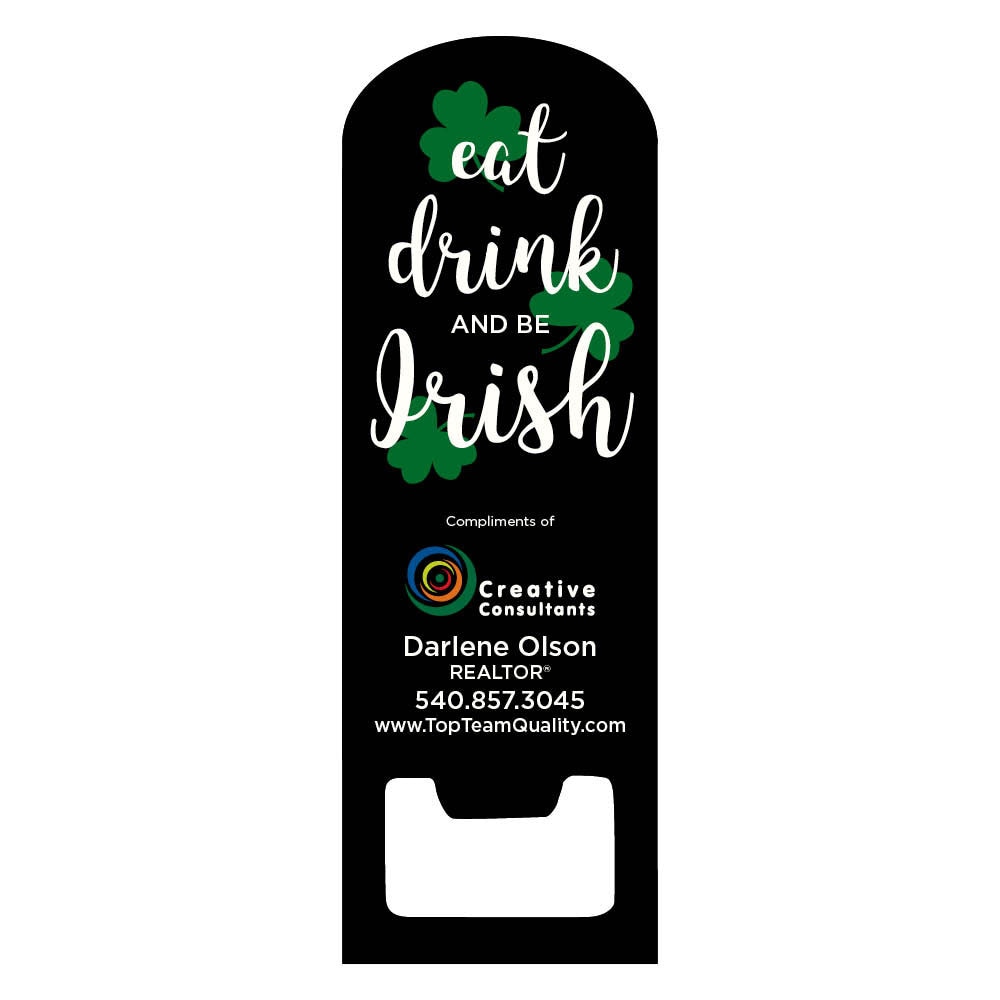 eat drink be irish bottle opener