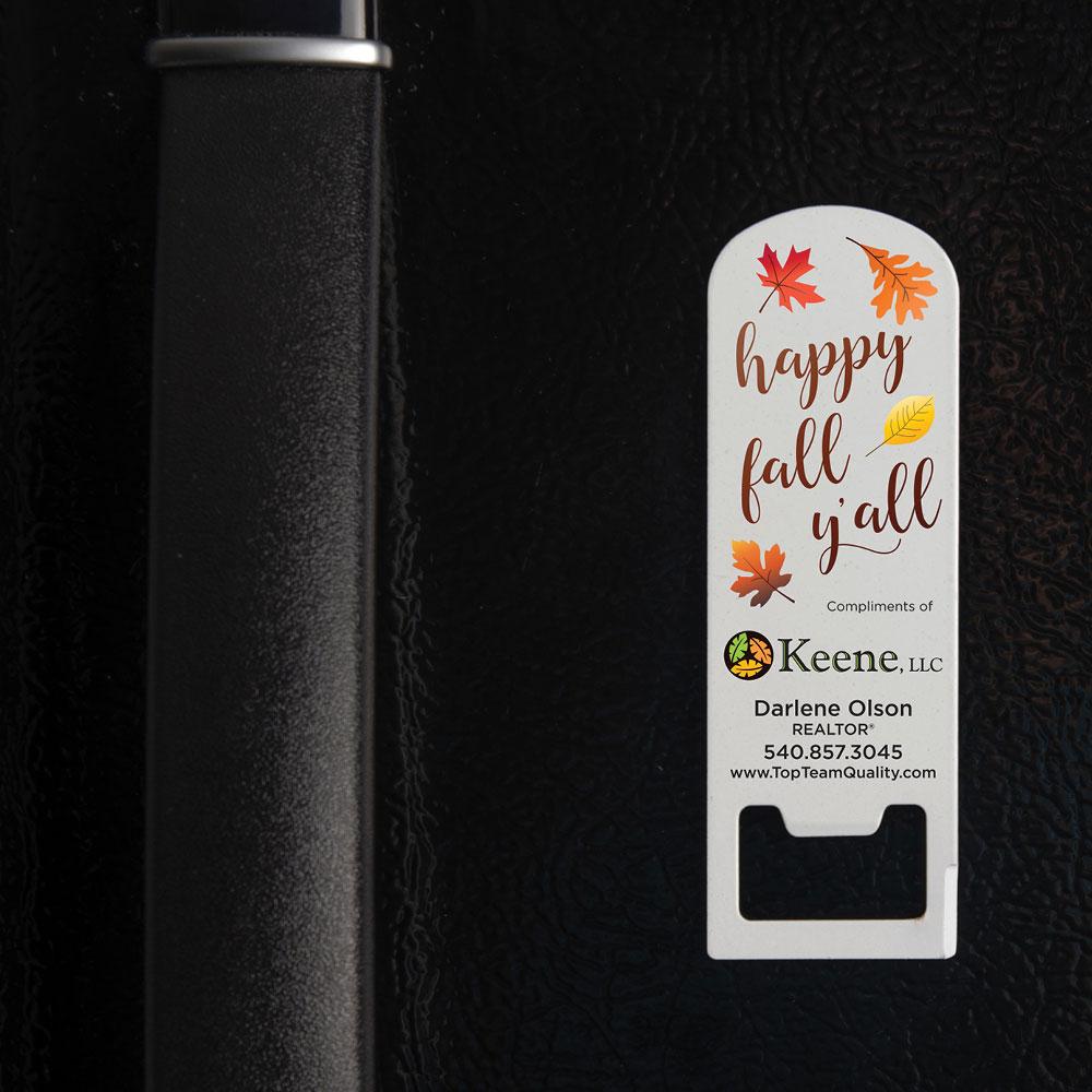 seasonal fall bottle opener