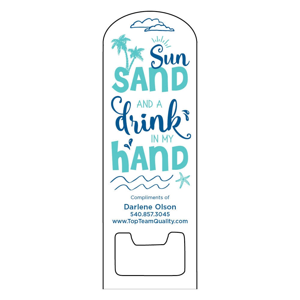 magnetic beach bottle opener