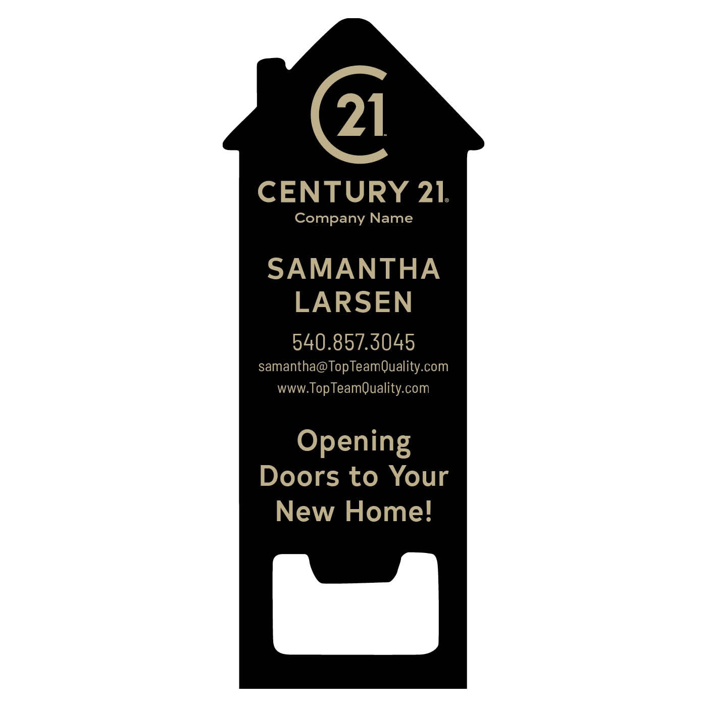 century 21 logo bottle opener