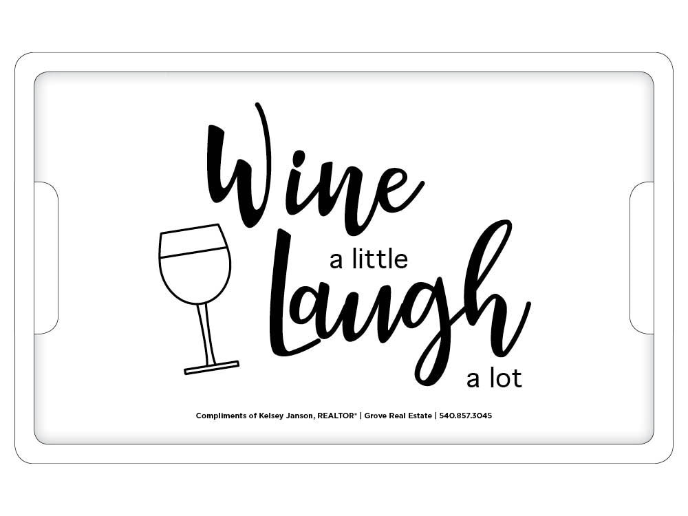 Engraved Wine Tumbler, Wine a Little Laugh a Lot / Let's Wine