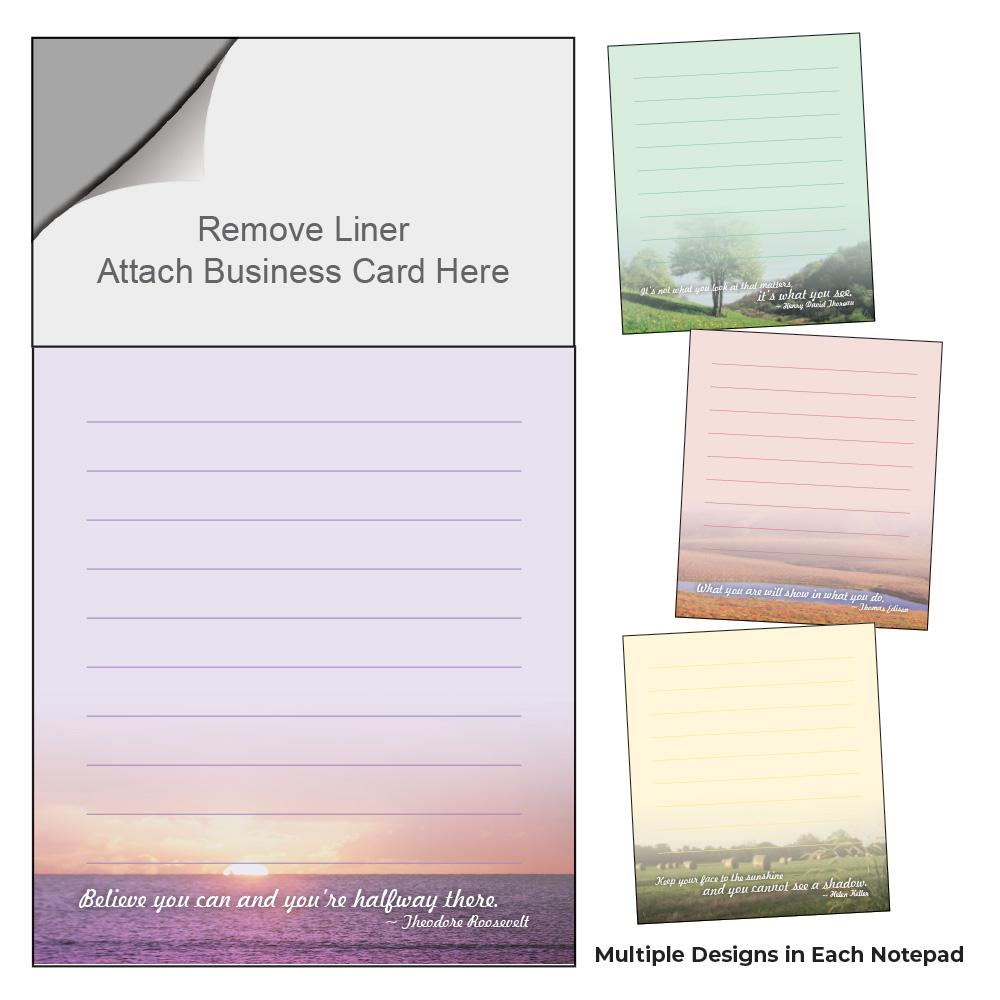 Magnet Notepads With Business Card Holder – 100 Pack, Real Estate Theme