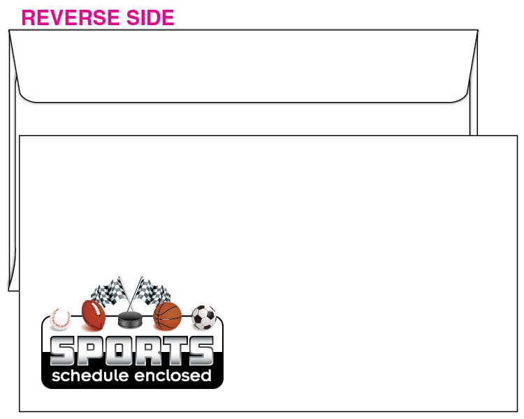 Sports schedule envelope