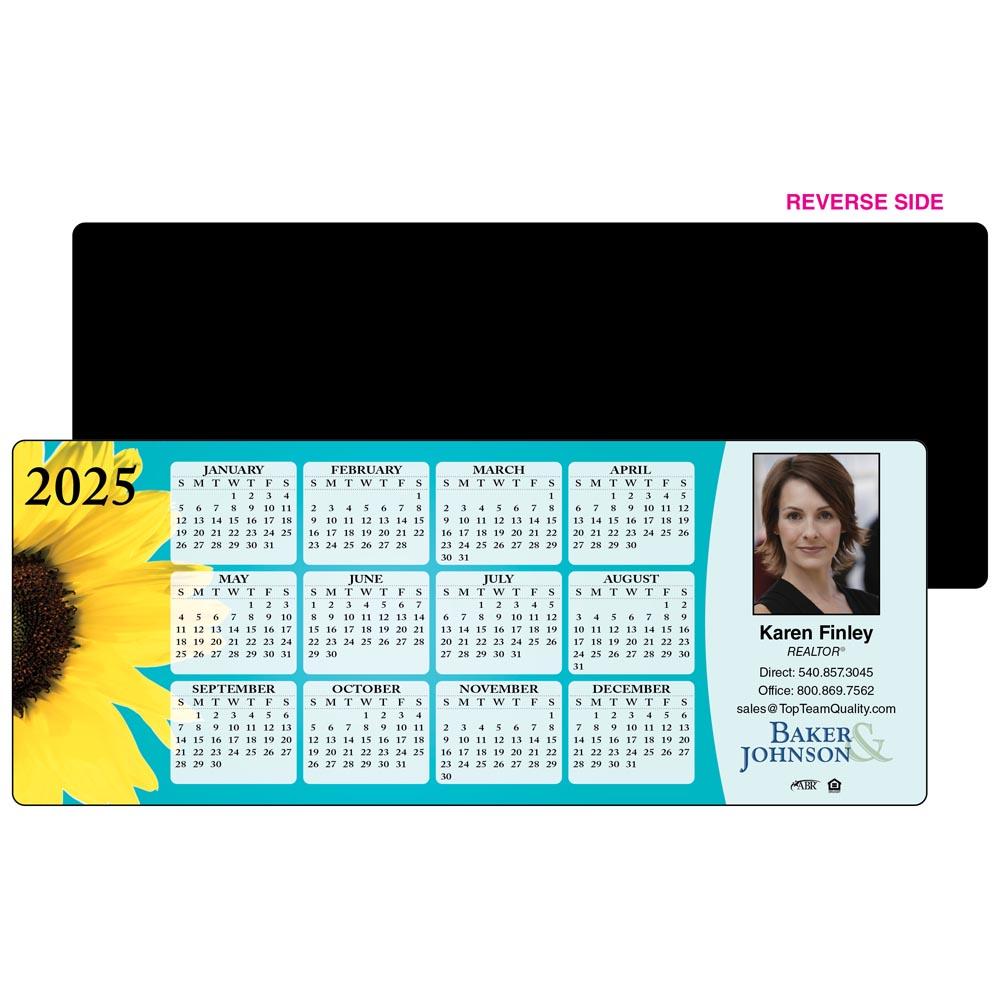 YearAtAGlance Calendar Standard 3.5x8.75 Vibrant Flower