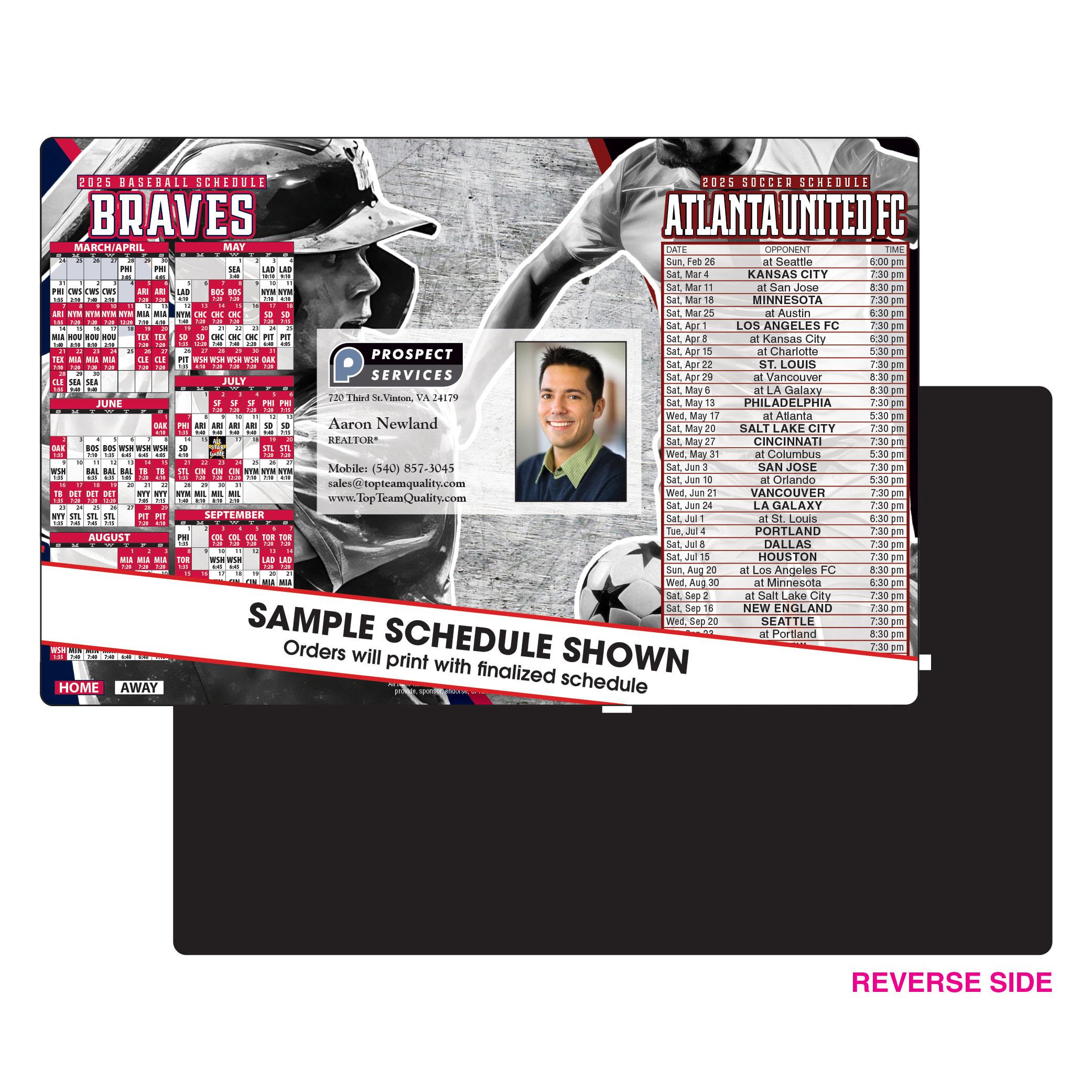 Atlanta Baseball & Soccer Schedule