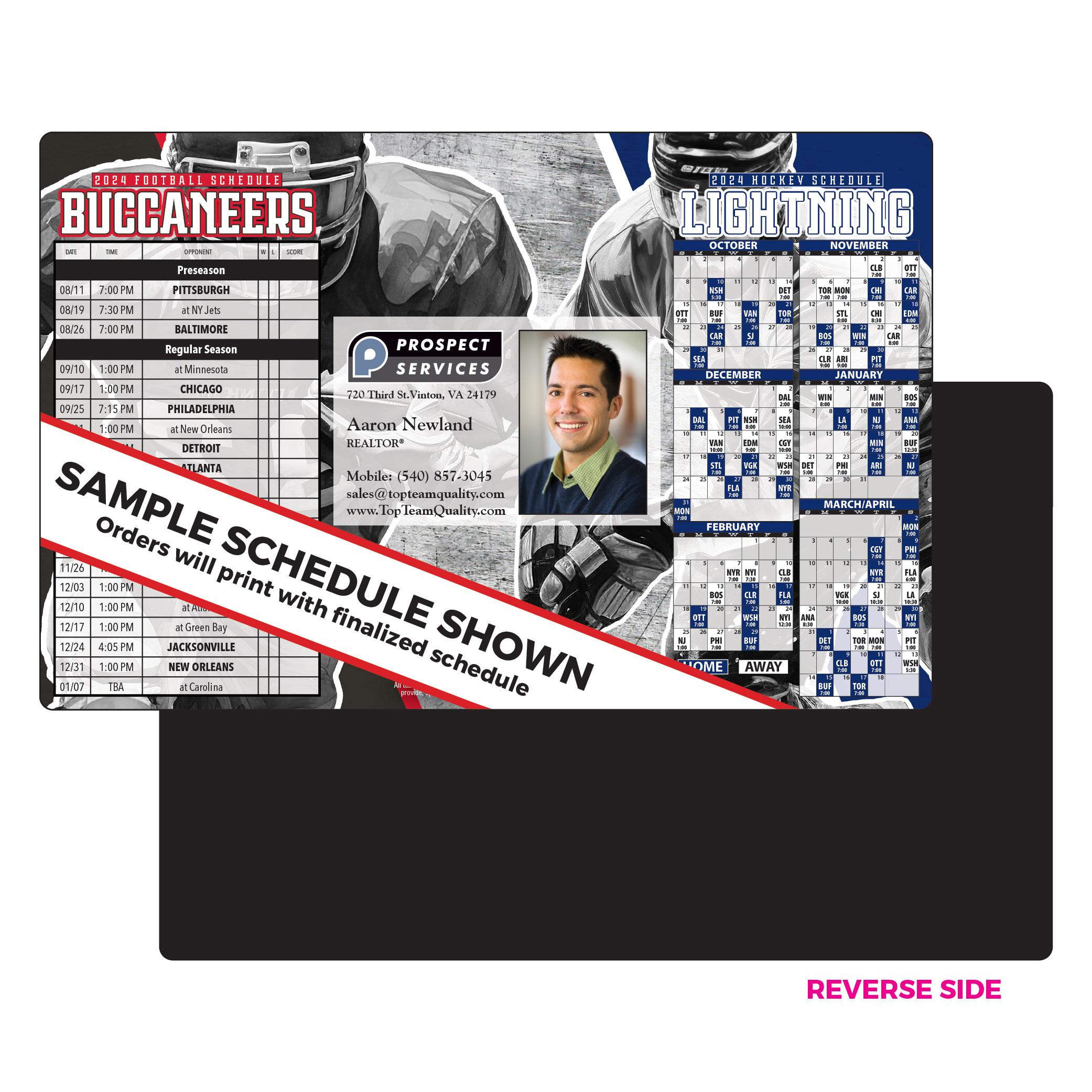 Tampa Bay Football & Hockey Schedule Jumbo Buccaneers/Lightning
