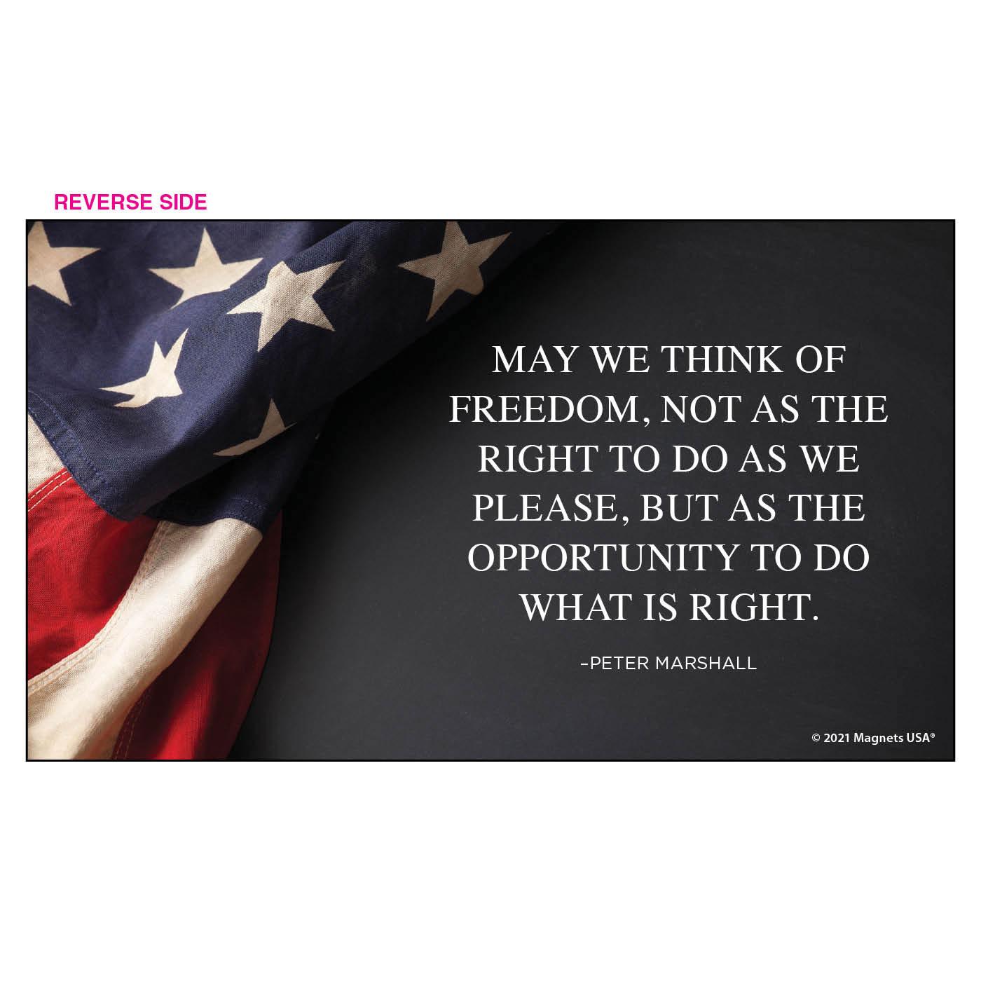 Flag Freedom Quote Companion Insert