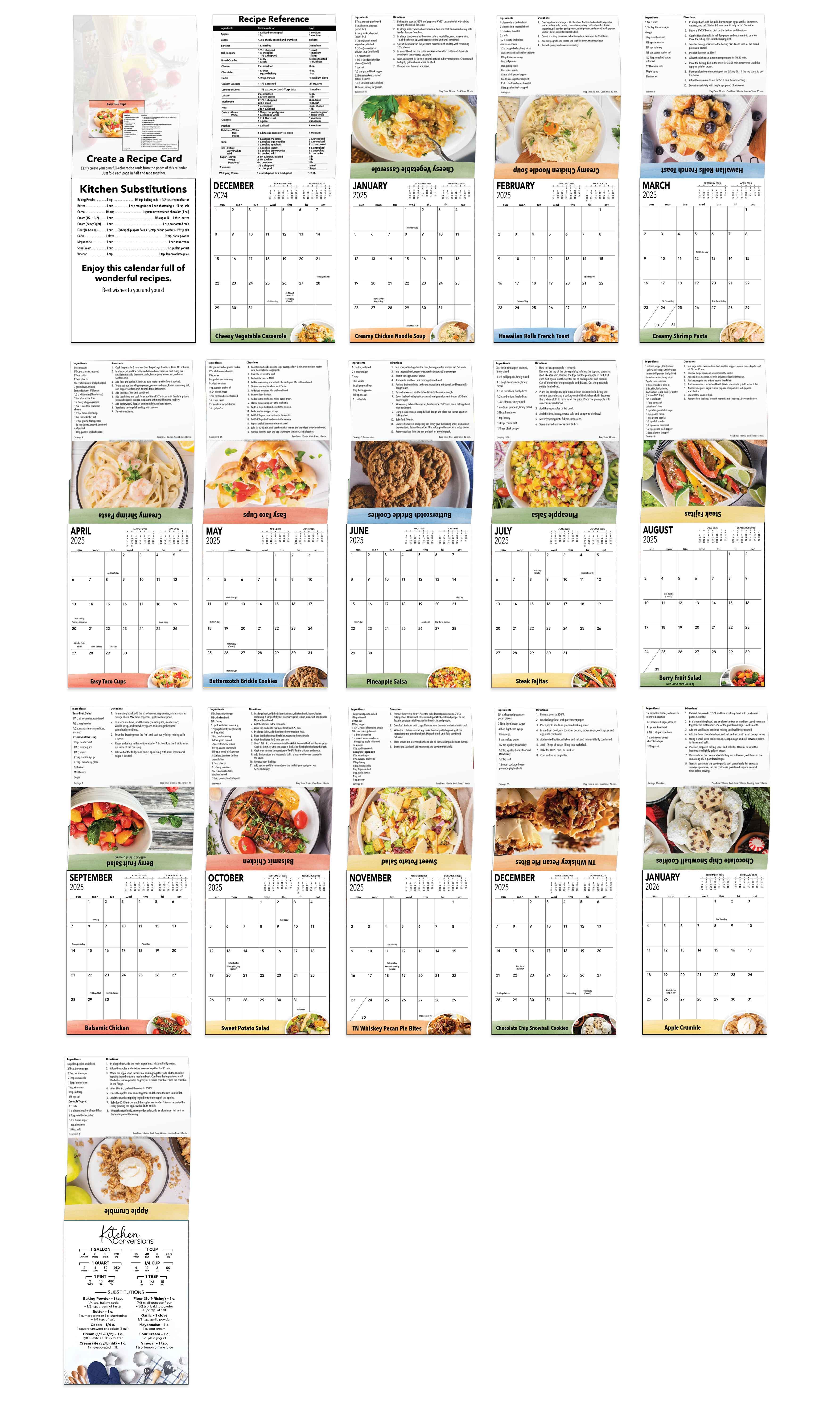 Jumbo Recipe Calendar
