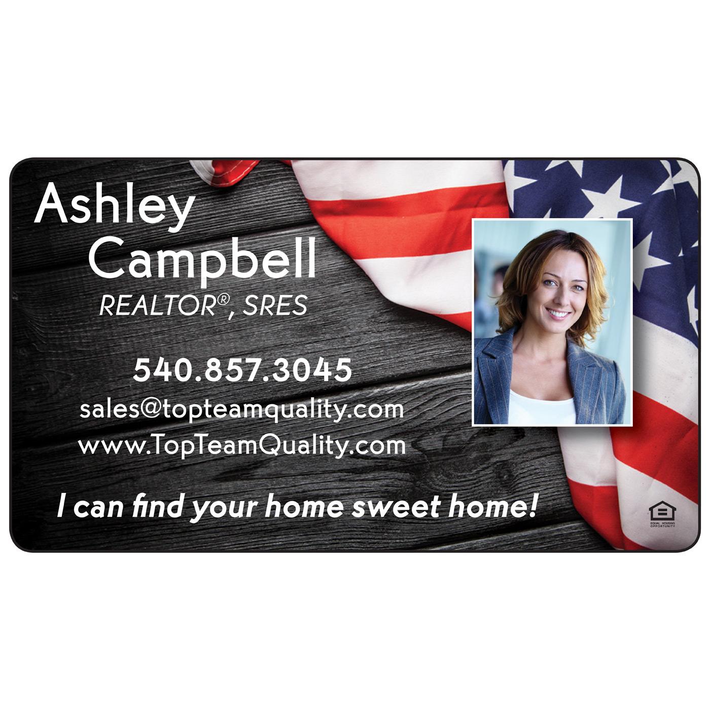 american flag magnetic business card american flag business card