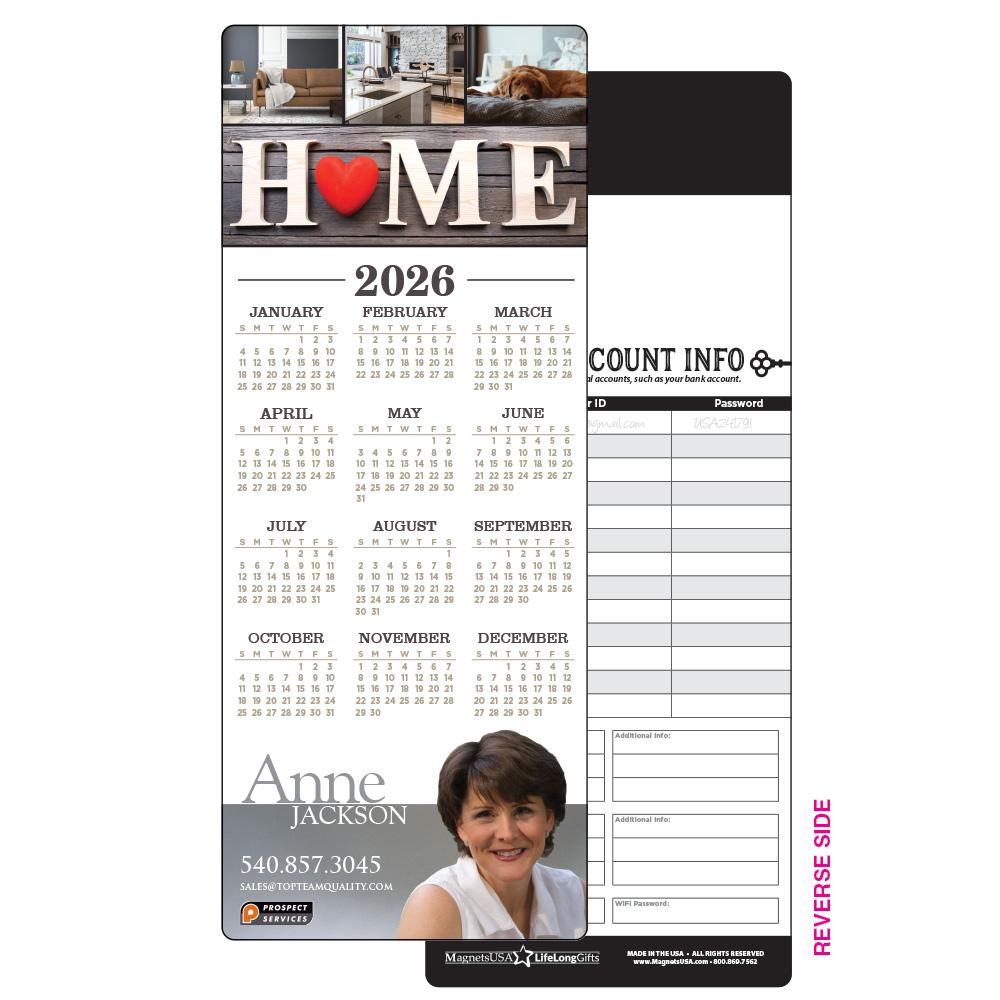 YearataGlance Calendar Standard 3.5x8.75 Home Interiors