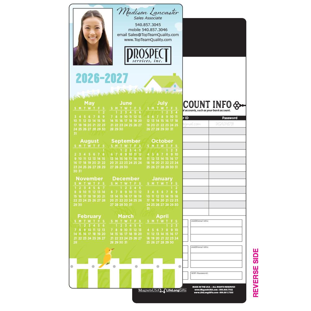 Mid Year Calendar Magnet Standard Spring House