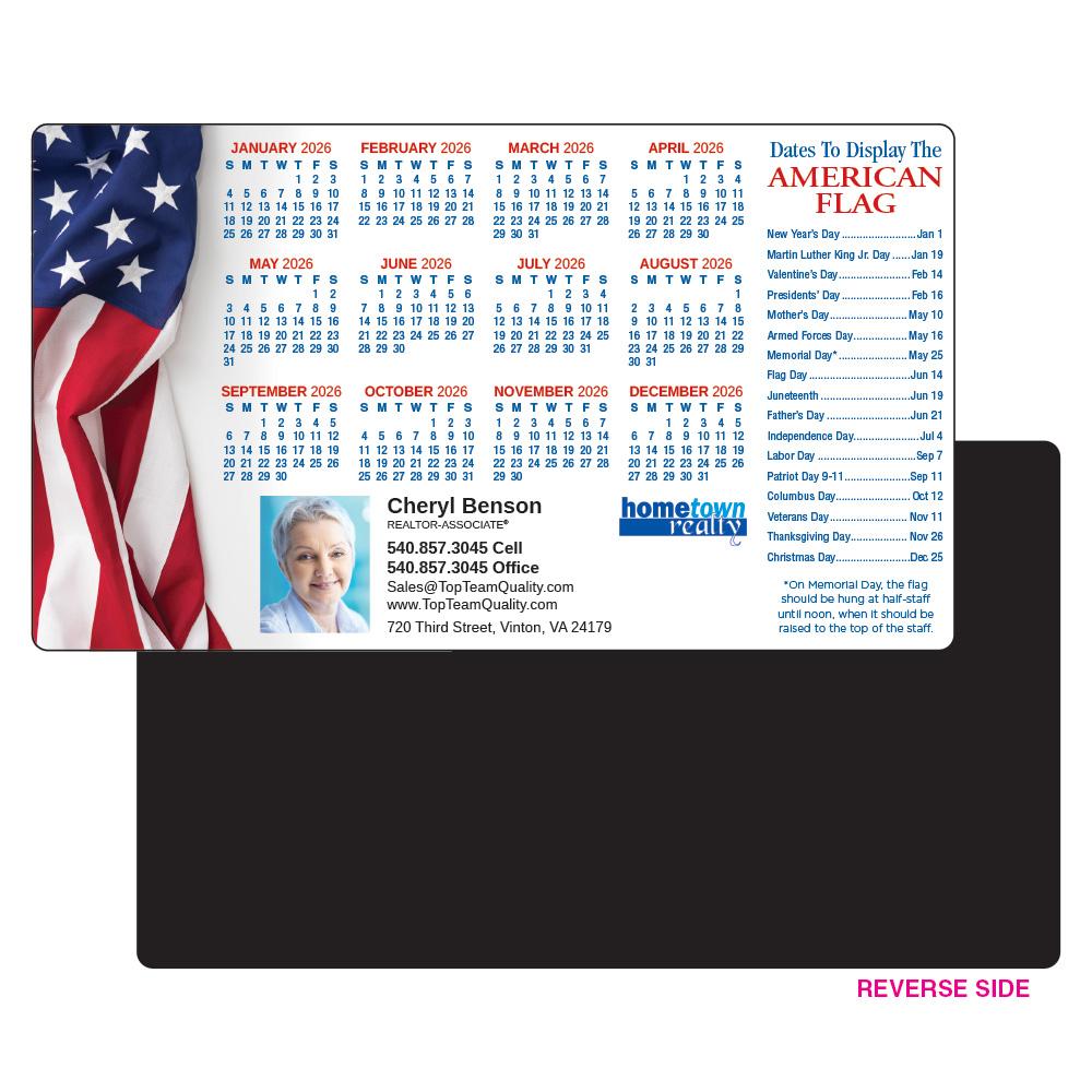 YearataGlance Calendar Dates To Display The Flag USA®
