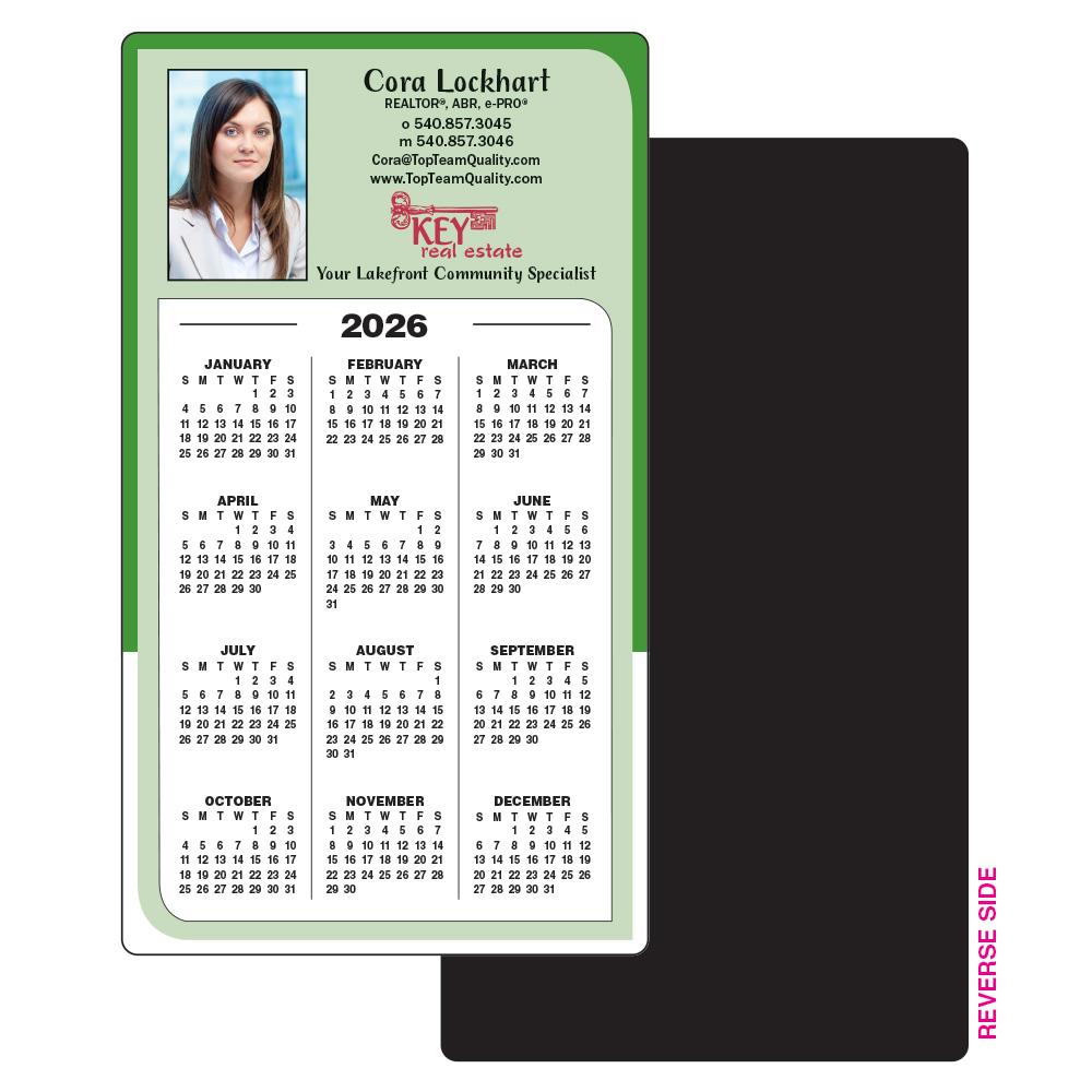 Year at a glance calendar magnet company colors magnets usa 