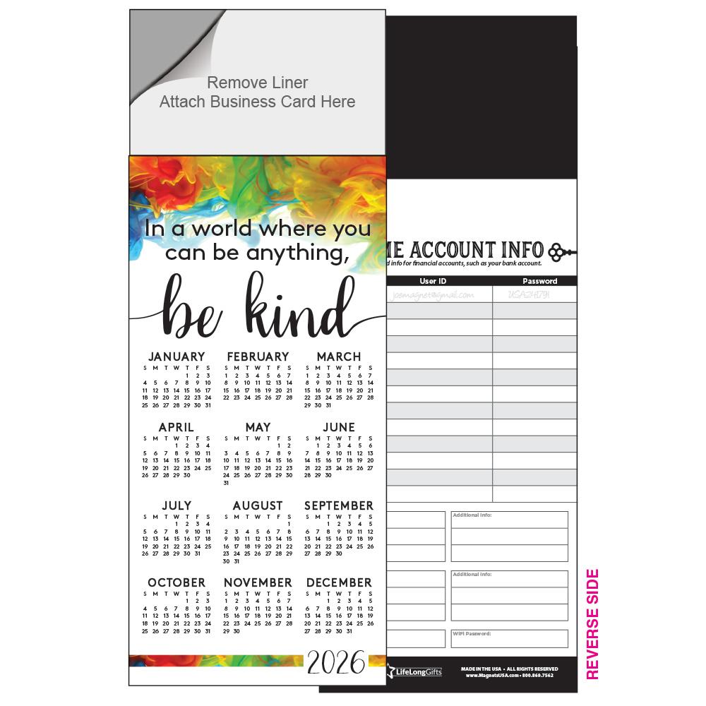 Real Estate Themed 2024 Magnetic Business Card Tear-Off Calendars - Festive  Holiday Marketing