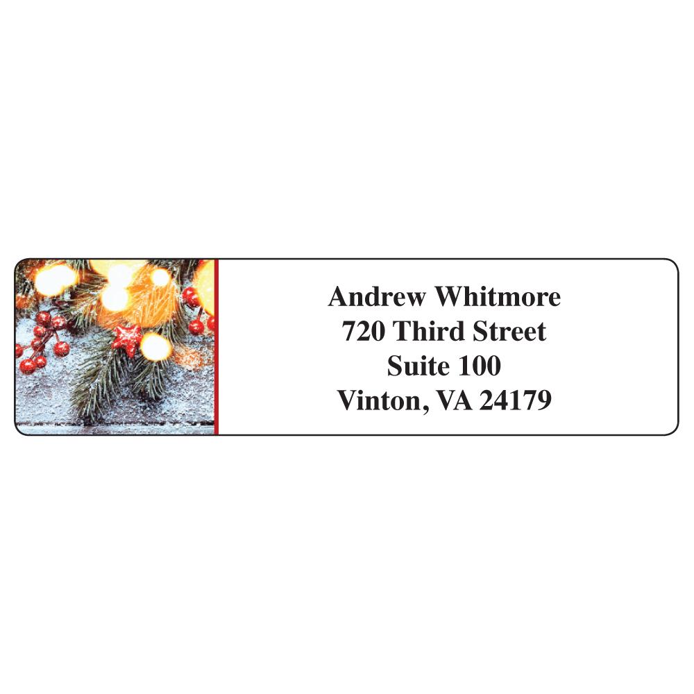 return address labels seasonal garland magnets usa